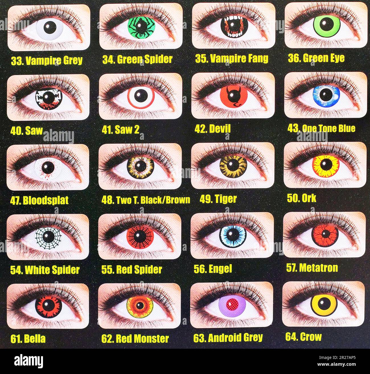 Amazing, Creepy, Scary, Contact Lens Display Stock Photo Alamy