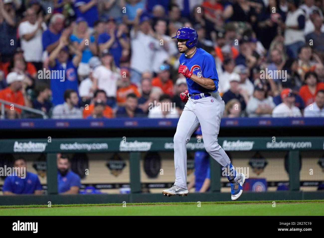 Chicago Cubs' Christopher Morel runs down the third base line after ...