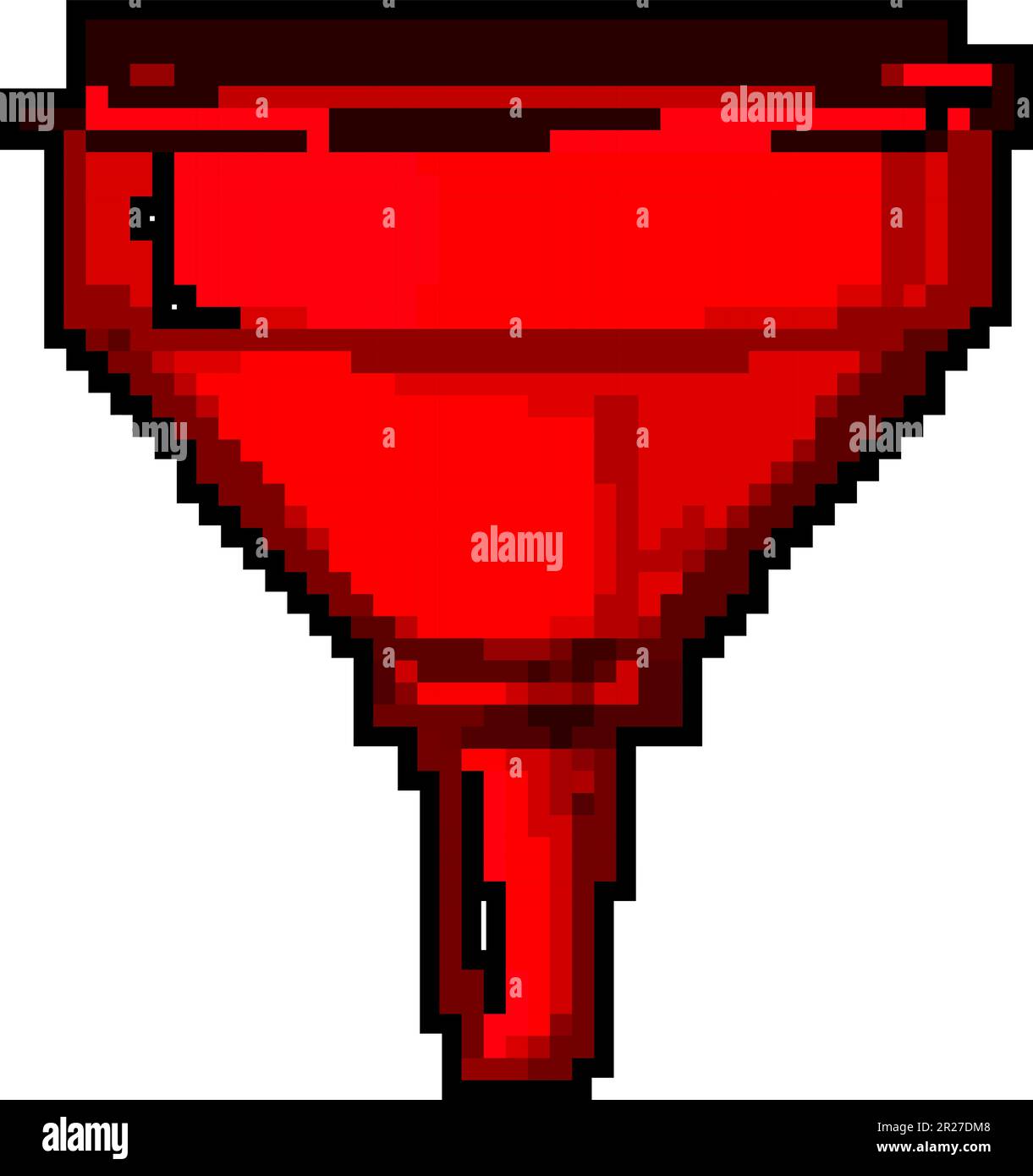 process funnel business game pixel art vector illustration Stock Vector