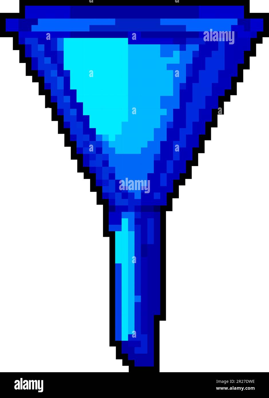 sales funnel business game pixel art vector illustration Stock Vector