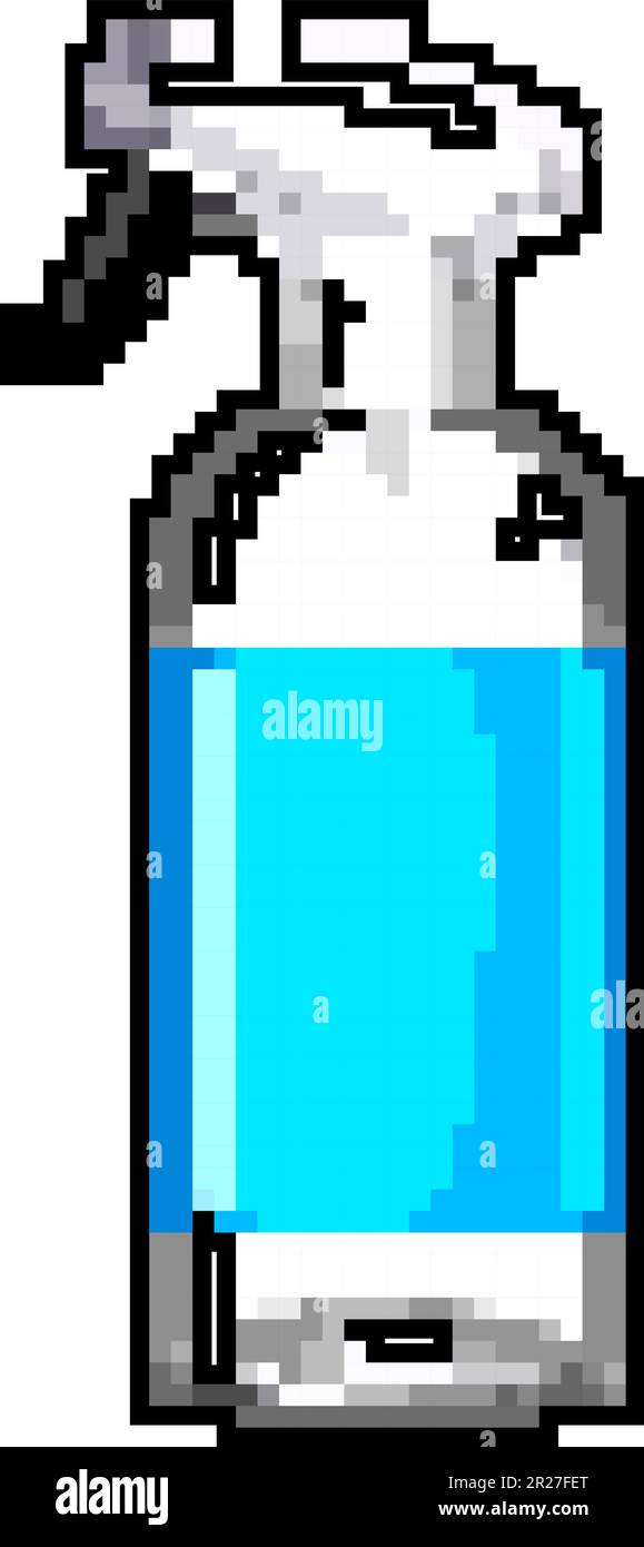 household glass cleaner game pixel art vector illustration Stock Vector ...