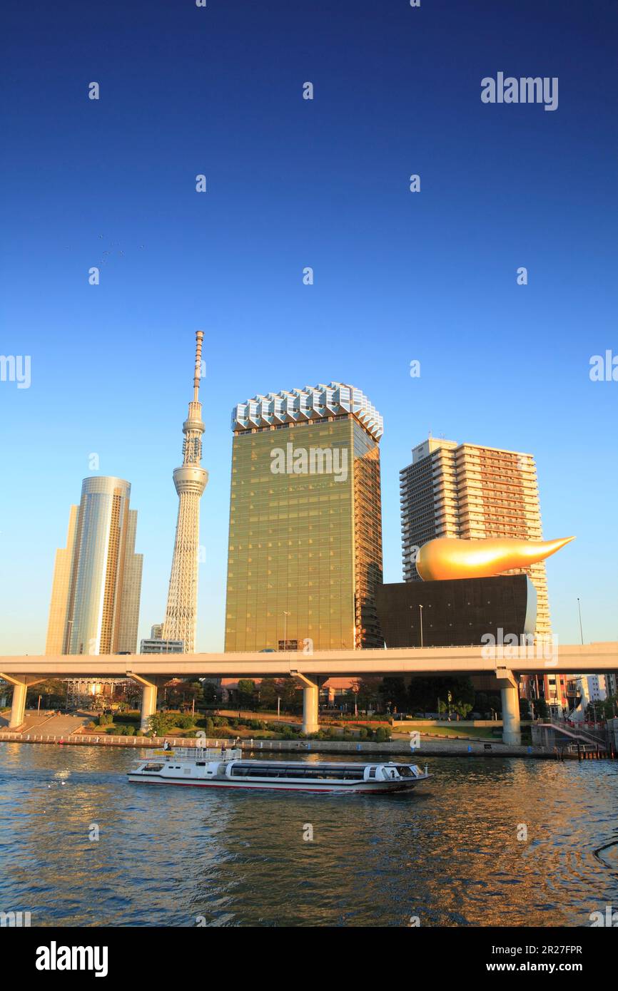 Sky Tree and Asahi Breweries headquarters Stock Photo