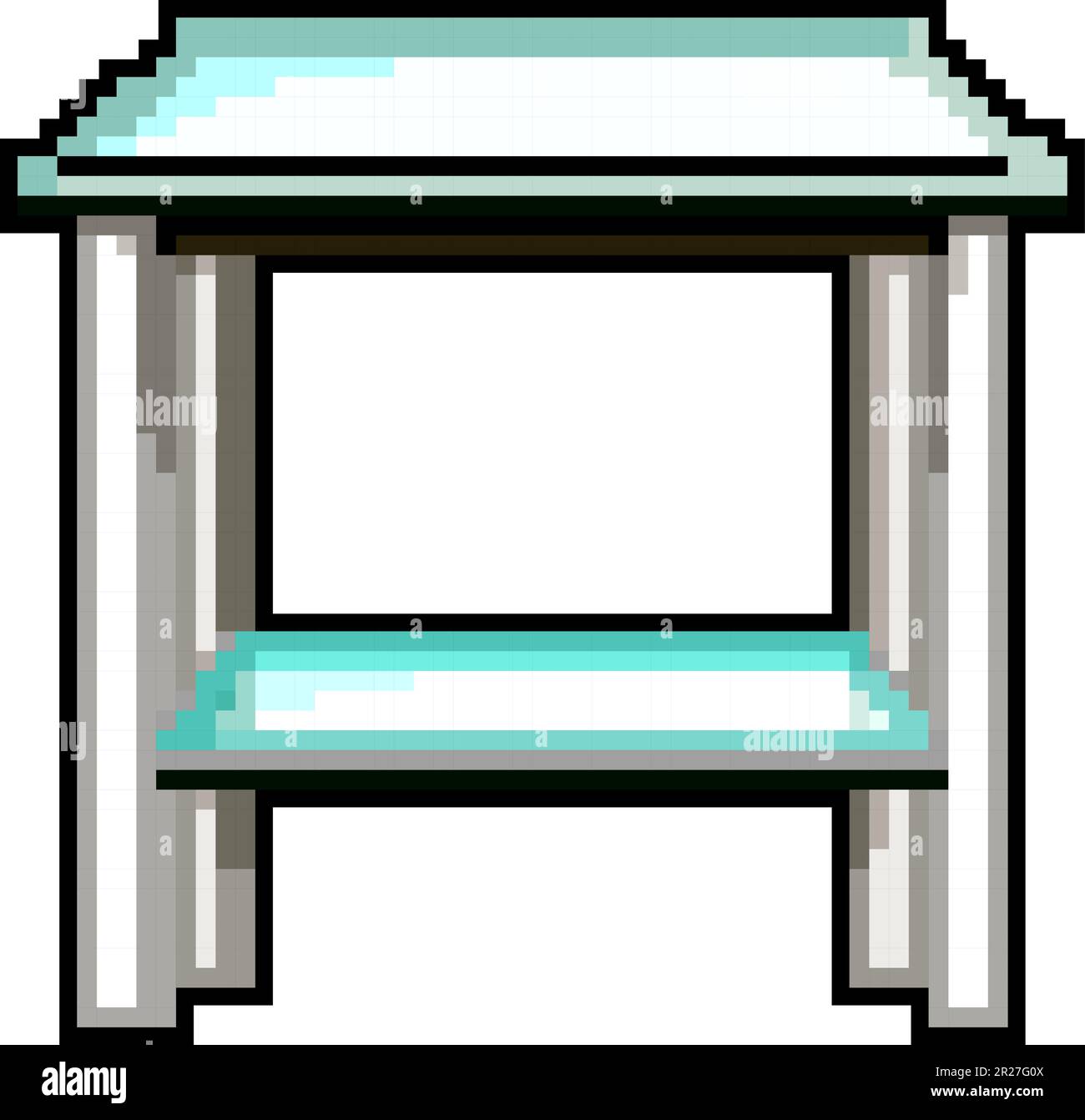 light glass table game pixel art vector illustration Stock Vector