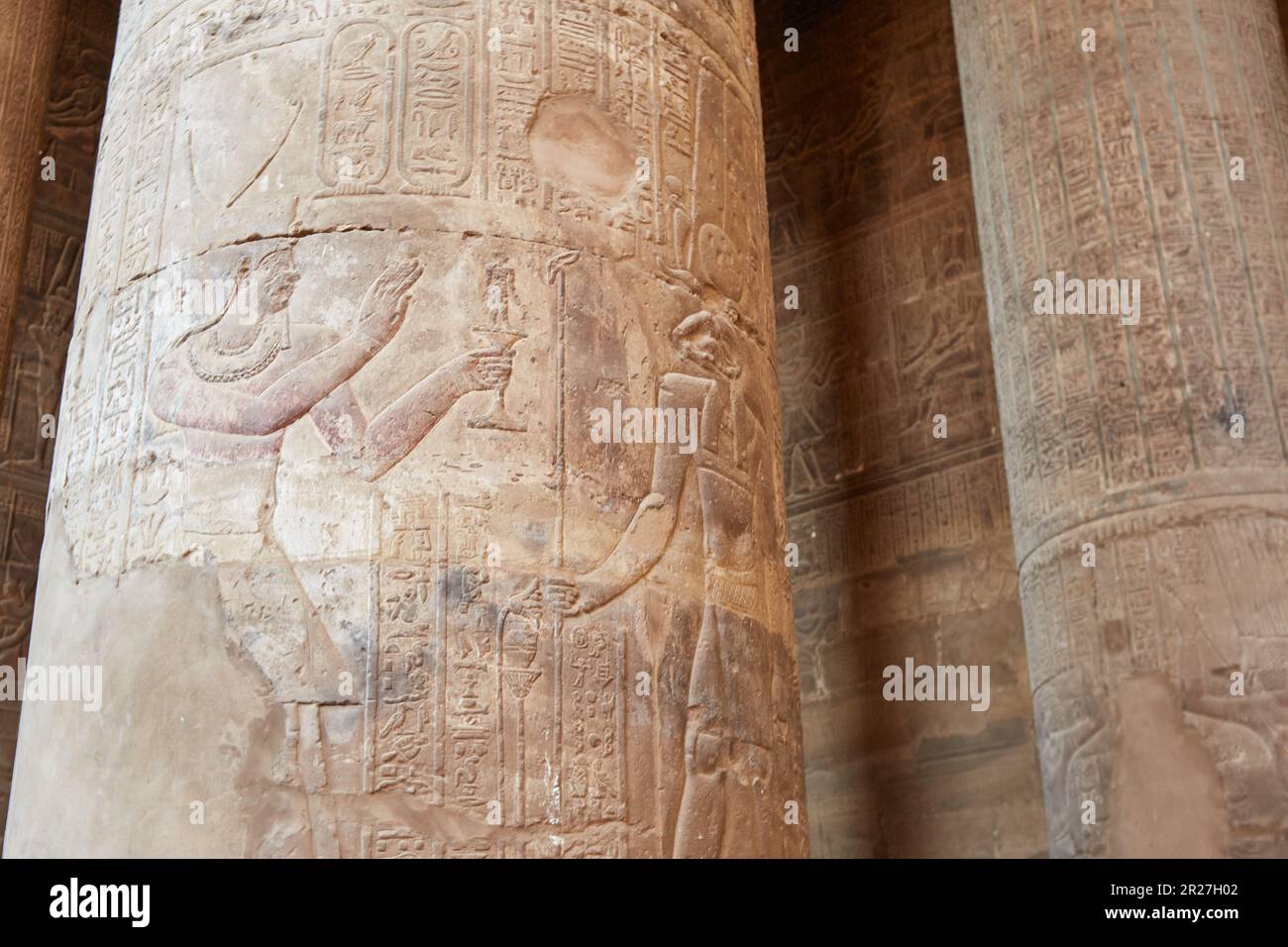 The Temple of Esna in Middle Egypt, dedicated to the creator god Khnum Stock Photo