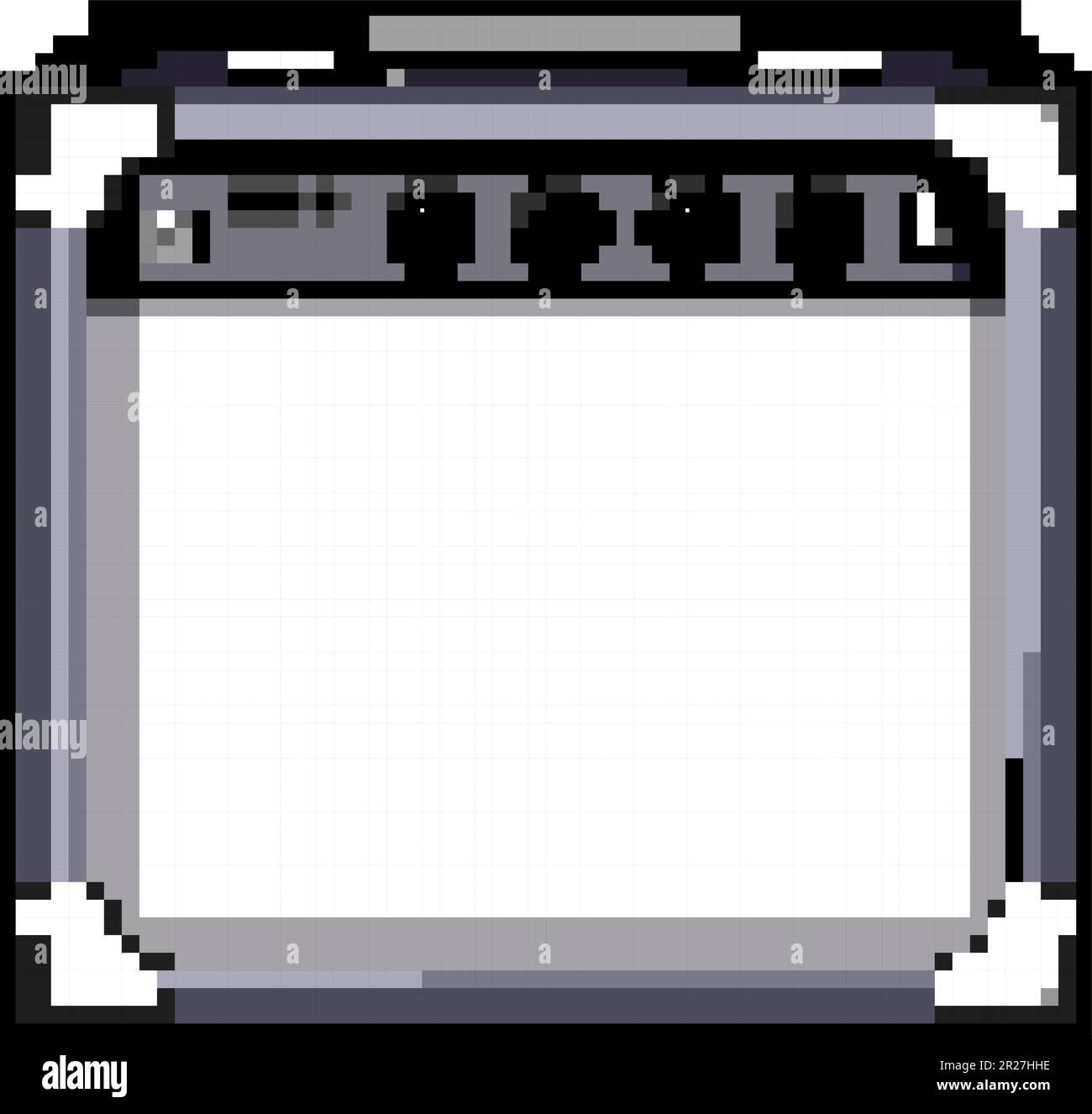 amp guitar amplifier game pixel art vector illustration Stock Vector