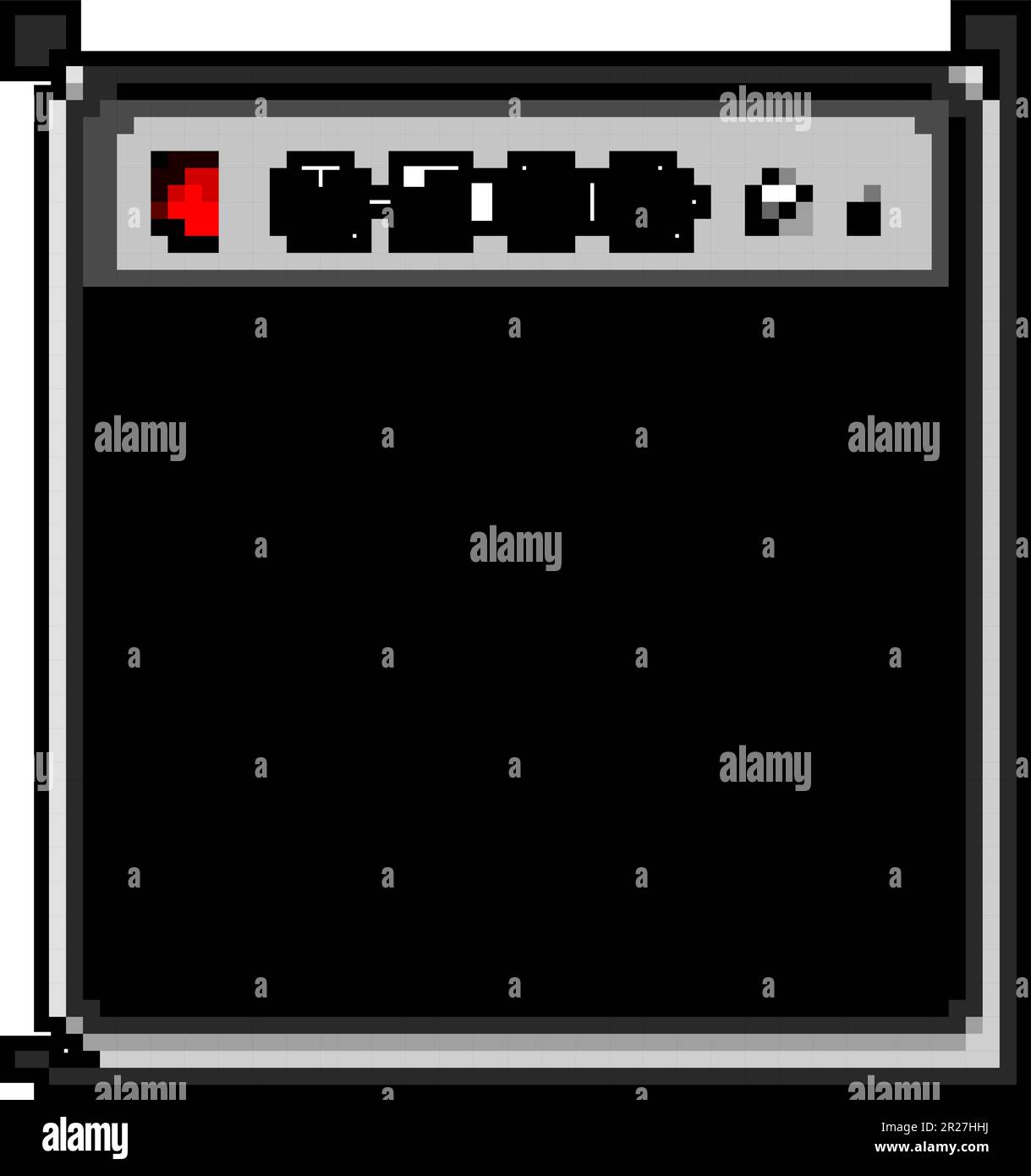 volume guitar amplifier game pixel art vector illustration Stock Vector