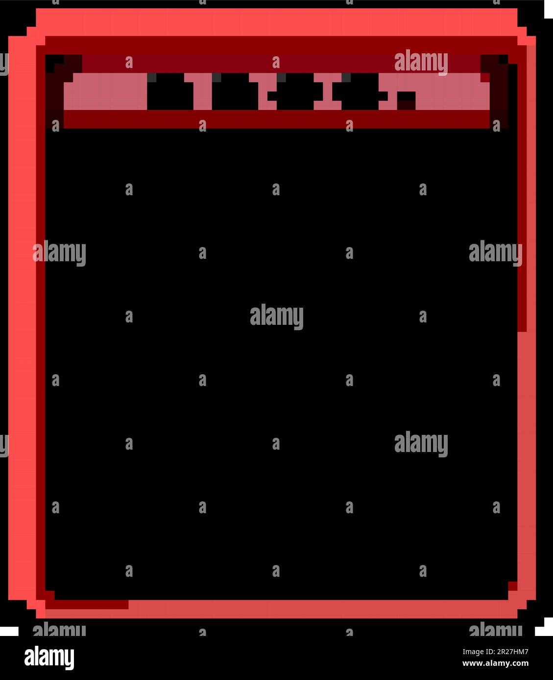 bass guitar amplifier game pixel art vector illustration Stock Vector