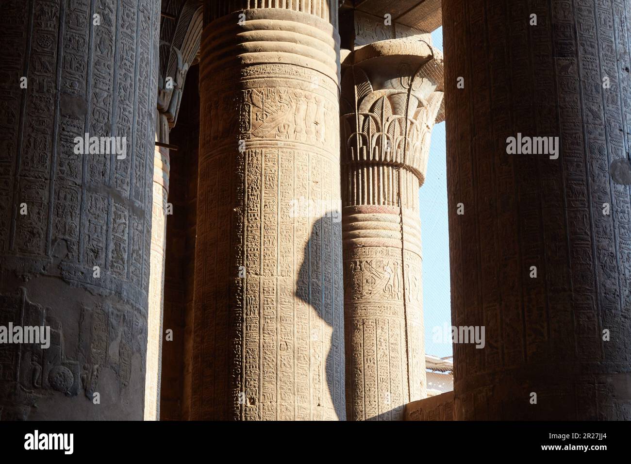 The Temple of Esna in Middle Egypt, dedicated to the creator god Khnum Stock Photo