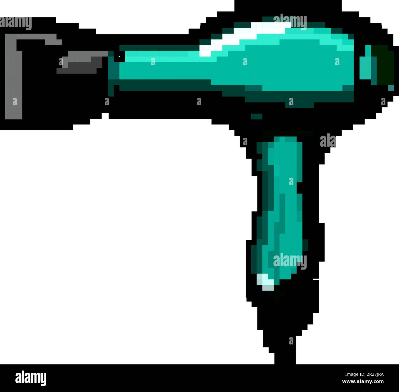 girl hair dryer game pixel art vector illustration Stock Vector Image & Art  - Alamy