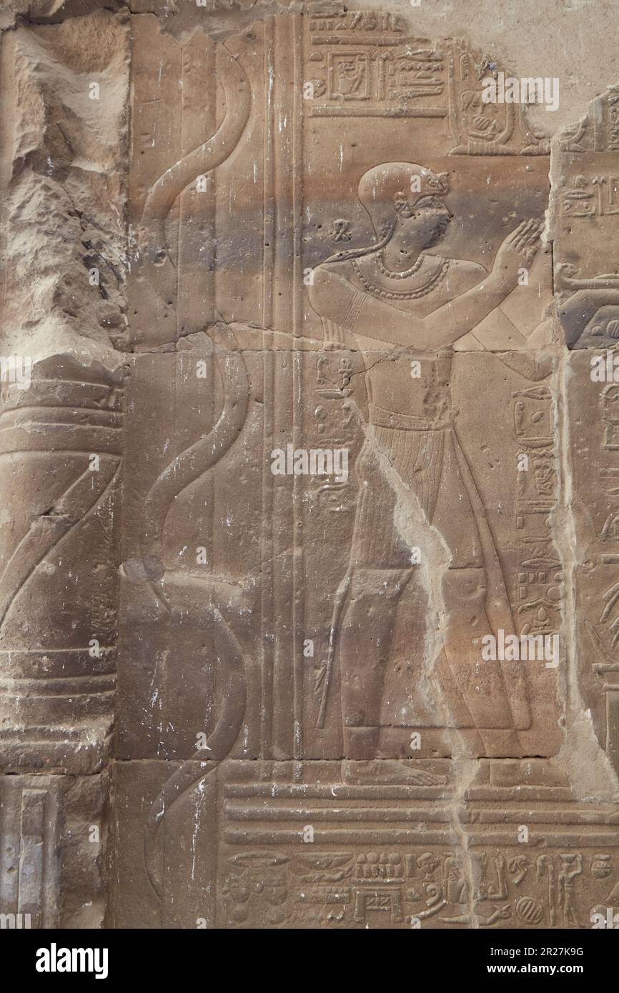 The Temple of Esna in Middle Egypt, dedicated to the creator god Khnum ...