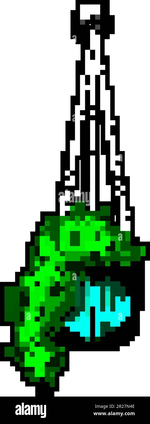 pot hanging planter game pixel art vector illustration Stock Vector ...