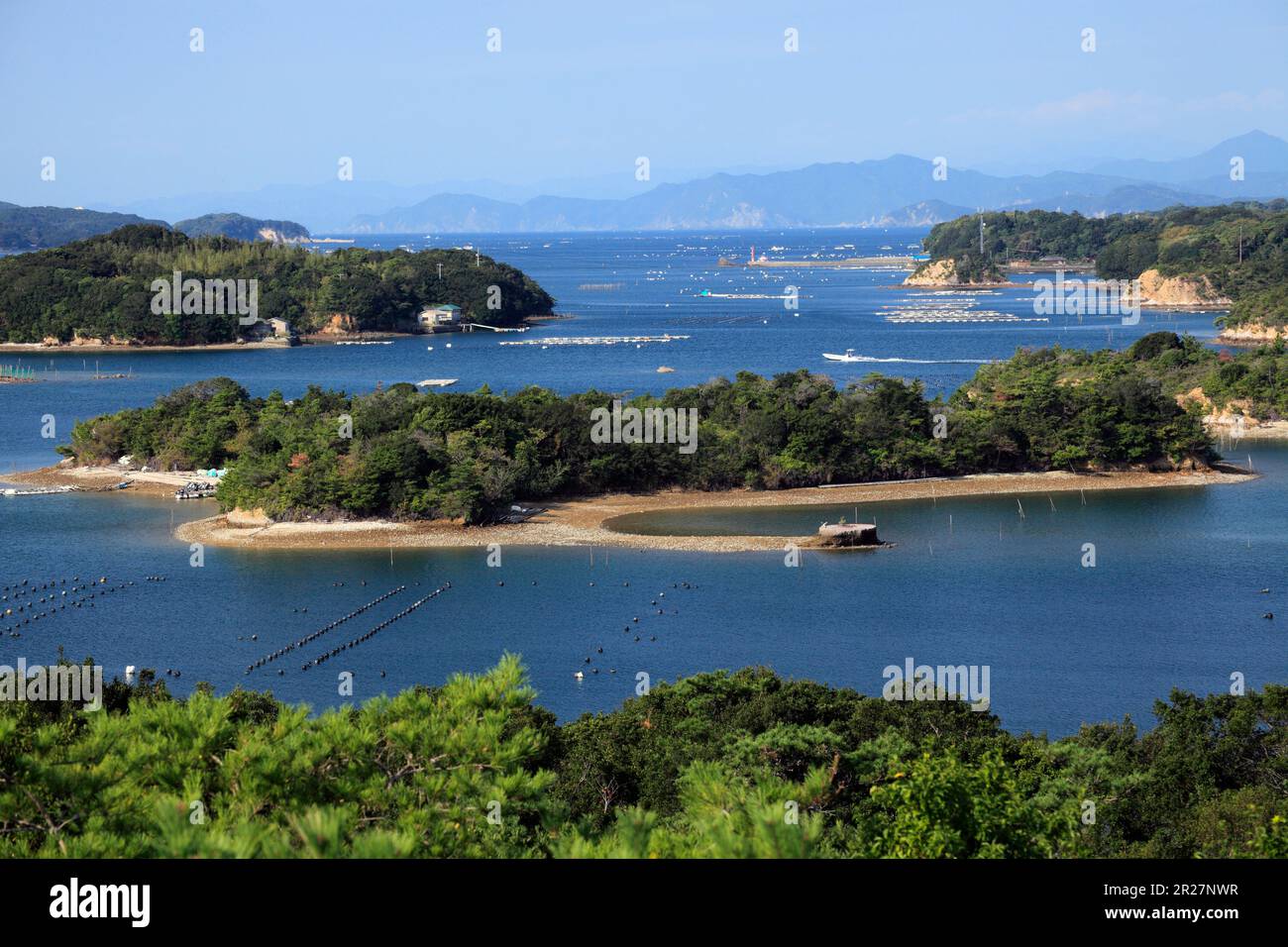 View of Agowan bay from Tomoyama observatory Stock Photo