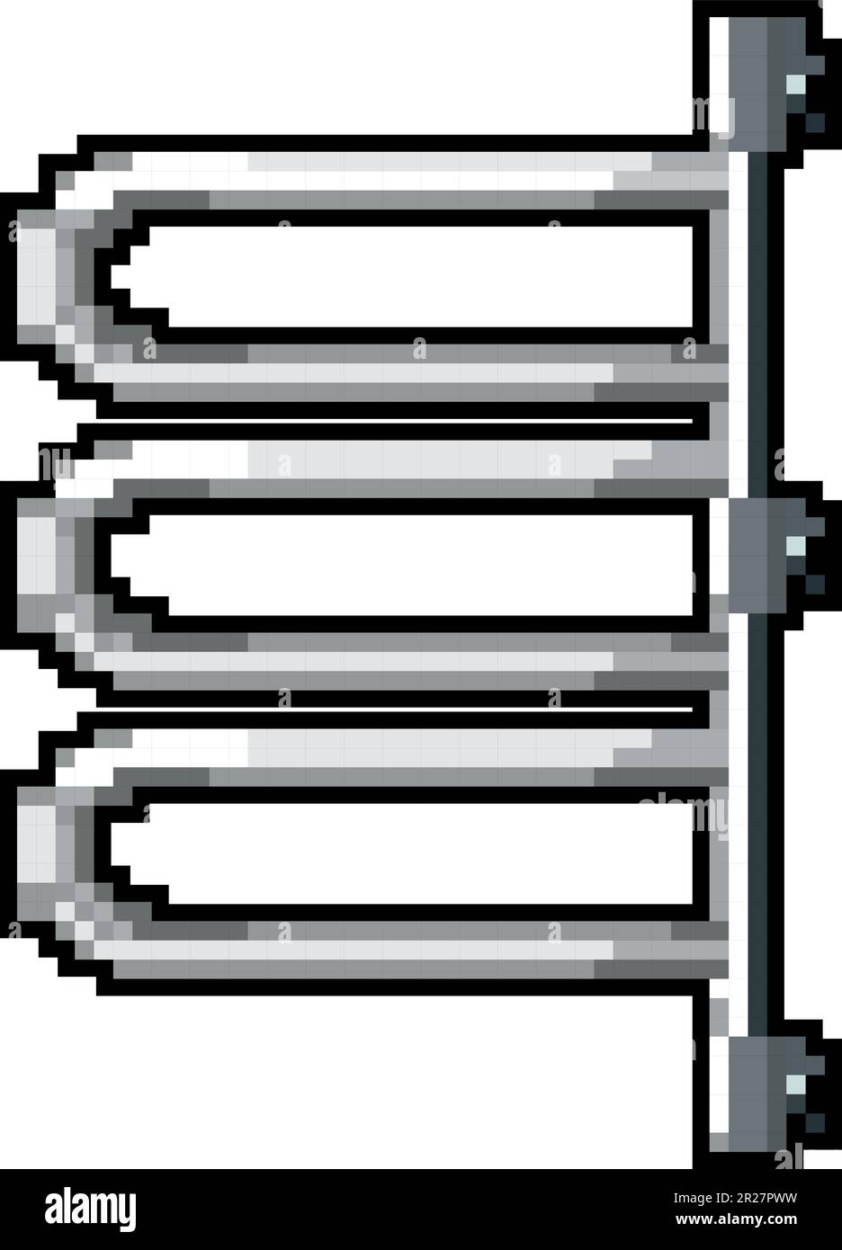 chrome towel bathroom game pixel art vector illustration Stock Vector