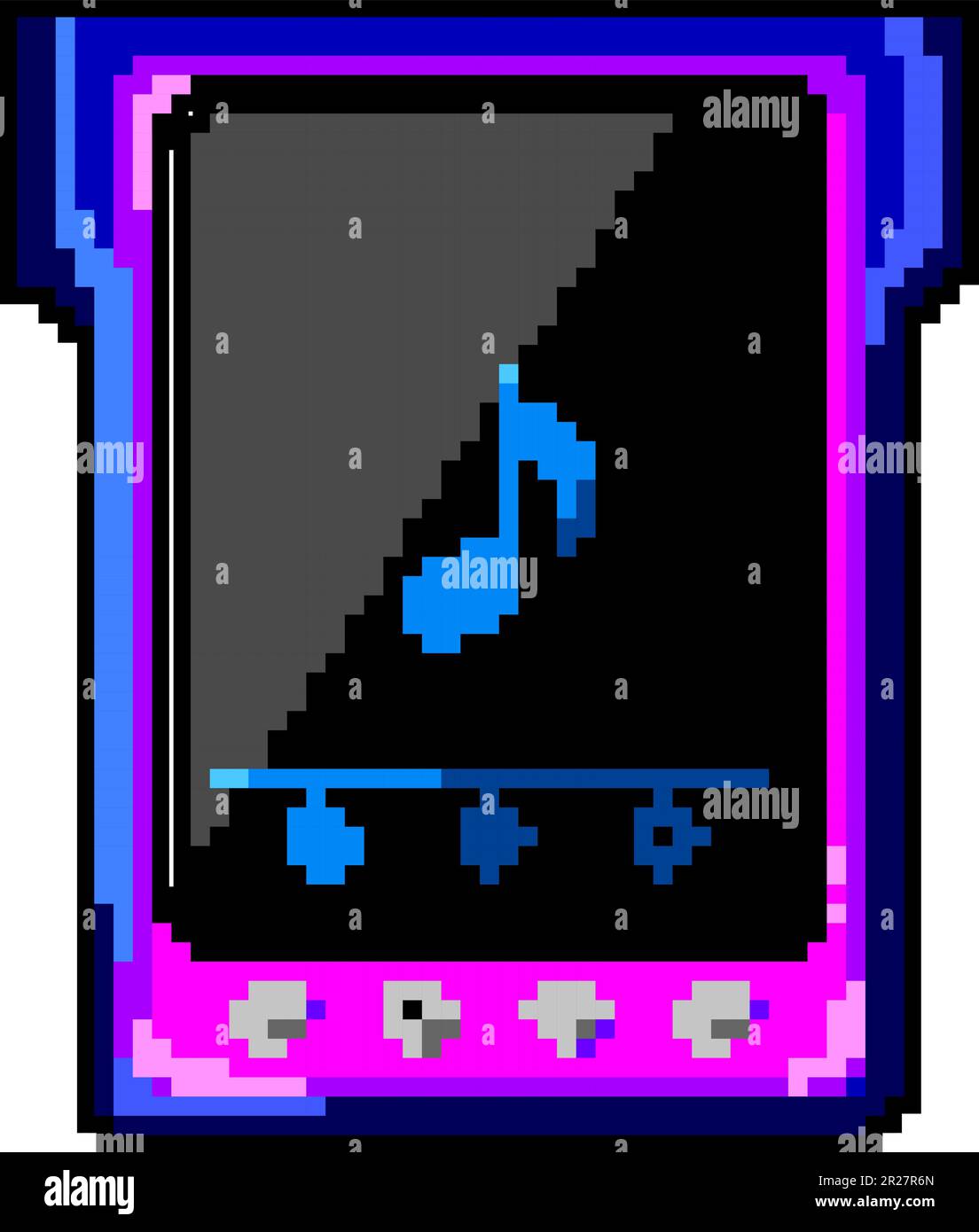 music hifi mp3 player game pixel art vector illustration Stock Vector