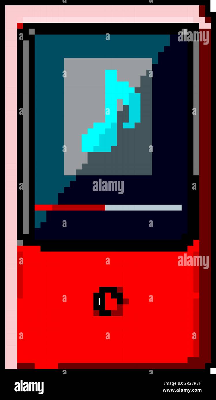 digital hifi mp3 player game pixel art vector illustration Stock Vector