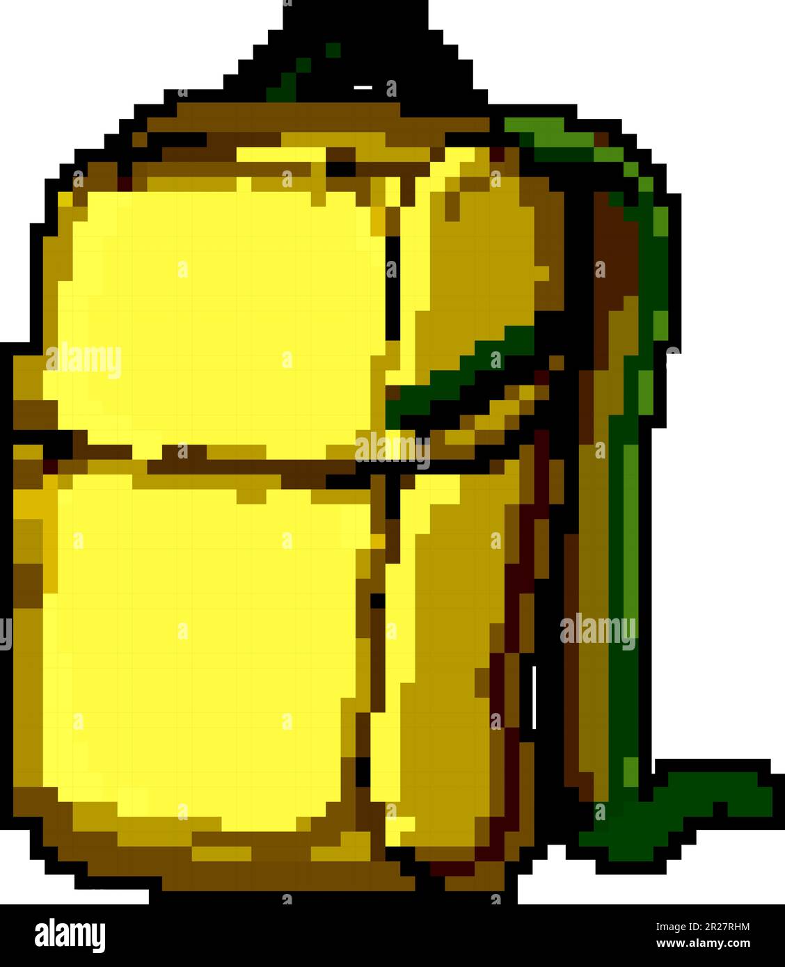 travel hiking backpack game pixel art vector illustration Stock Vector