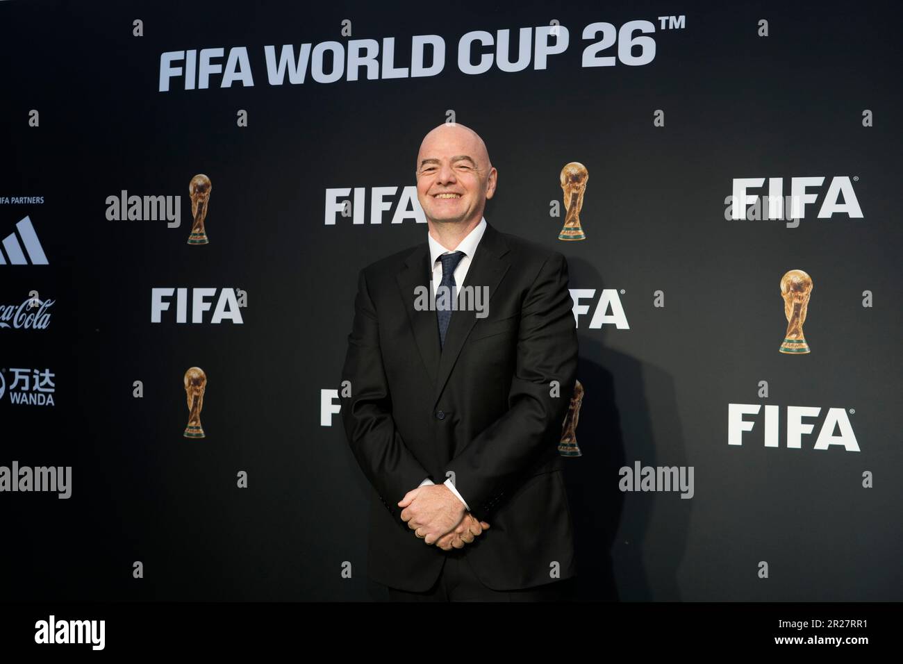 FIFA President Gianni Infantino arrives for a ceremony unveiling the