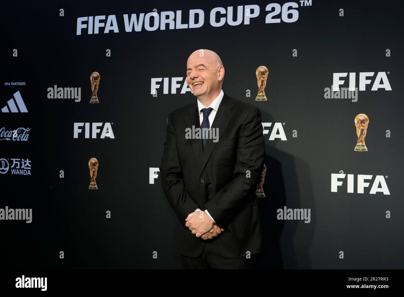 FIFA President Gianni Infantino arrives for a ceremony unveiling the