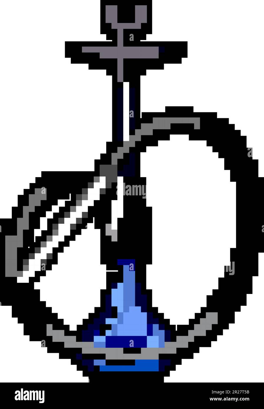 arabic hookah shisha game pixel art vector illustration Stock Vector