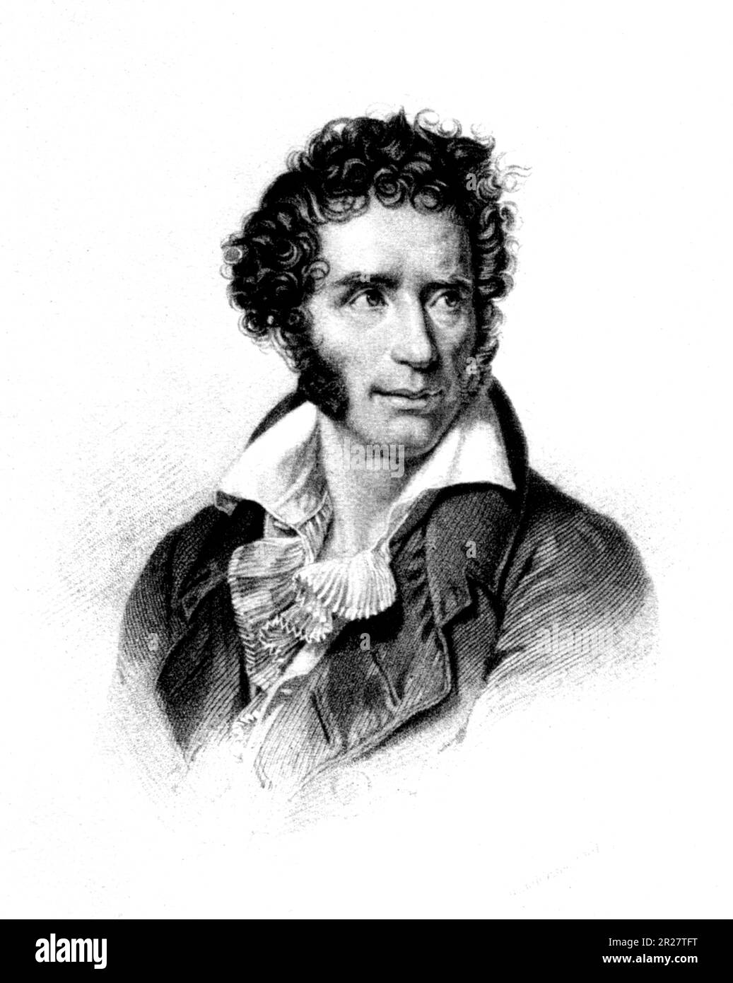 Portrait of Ugo Foscolo (1778-1827), Italian writer Stock Photo - Alamy