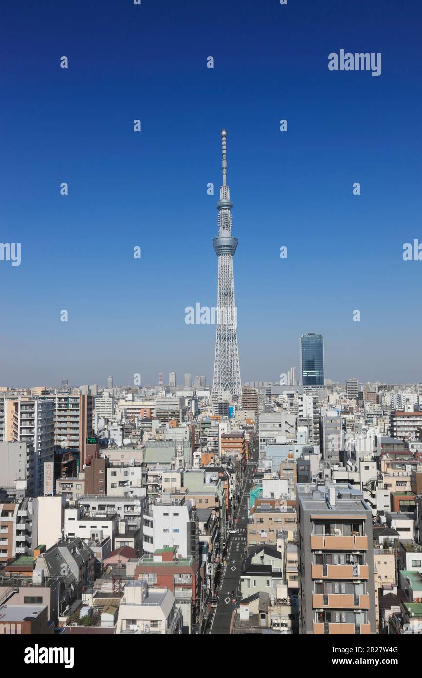Blue sky and Tokyo sky tree from Kinshicho Stock Photo - Alamy