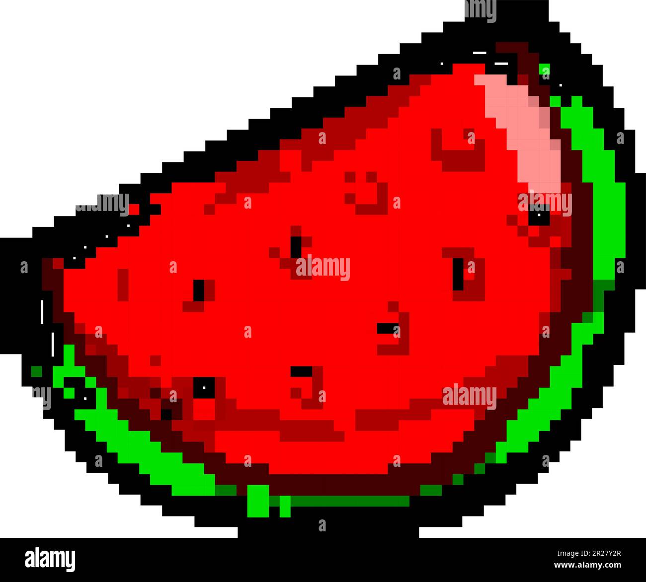 watermelon jelly candy game pixel art vector illustration Stock Vector
