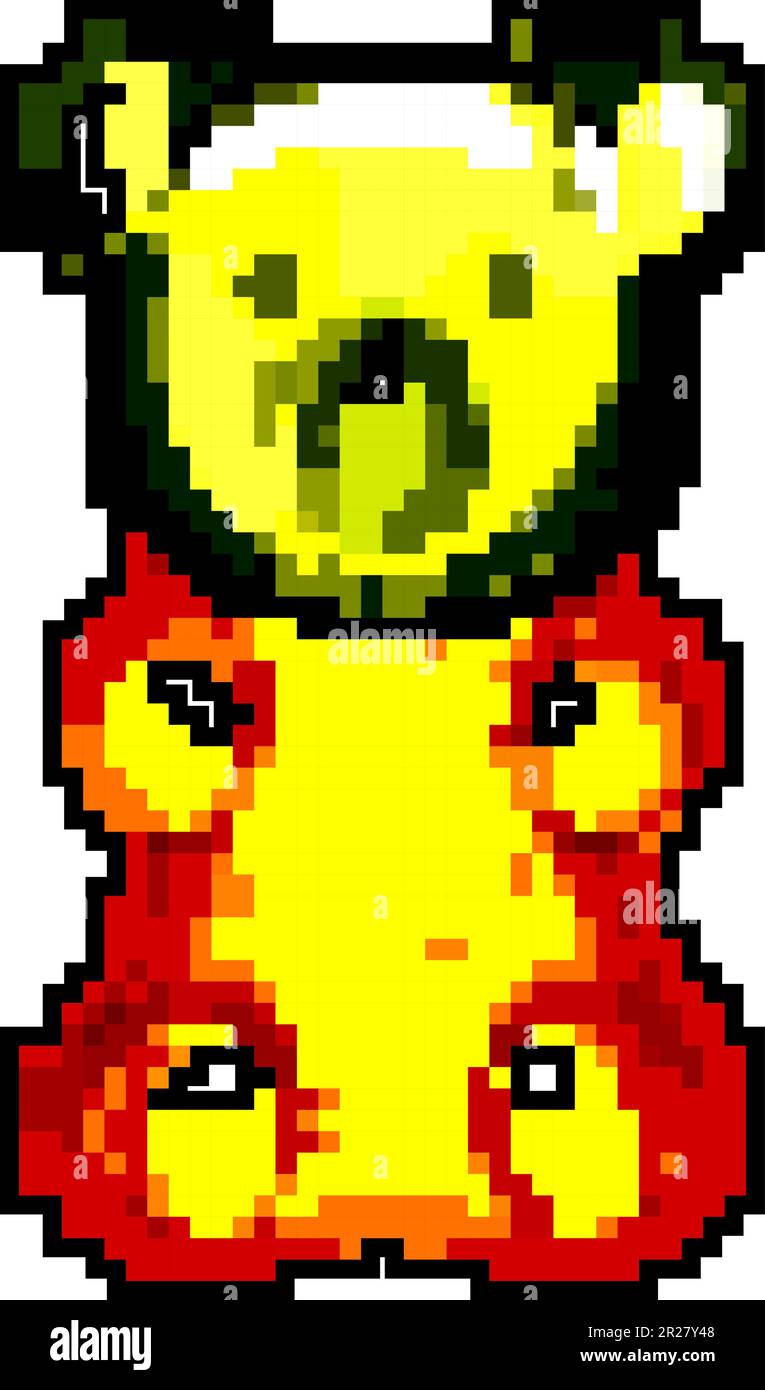 bear jelly candy game pixel art vector illustration Stock Vector Image