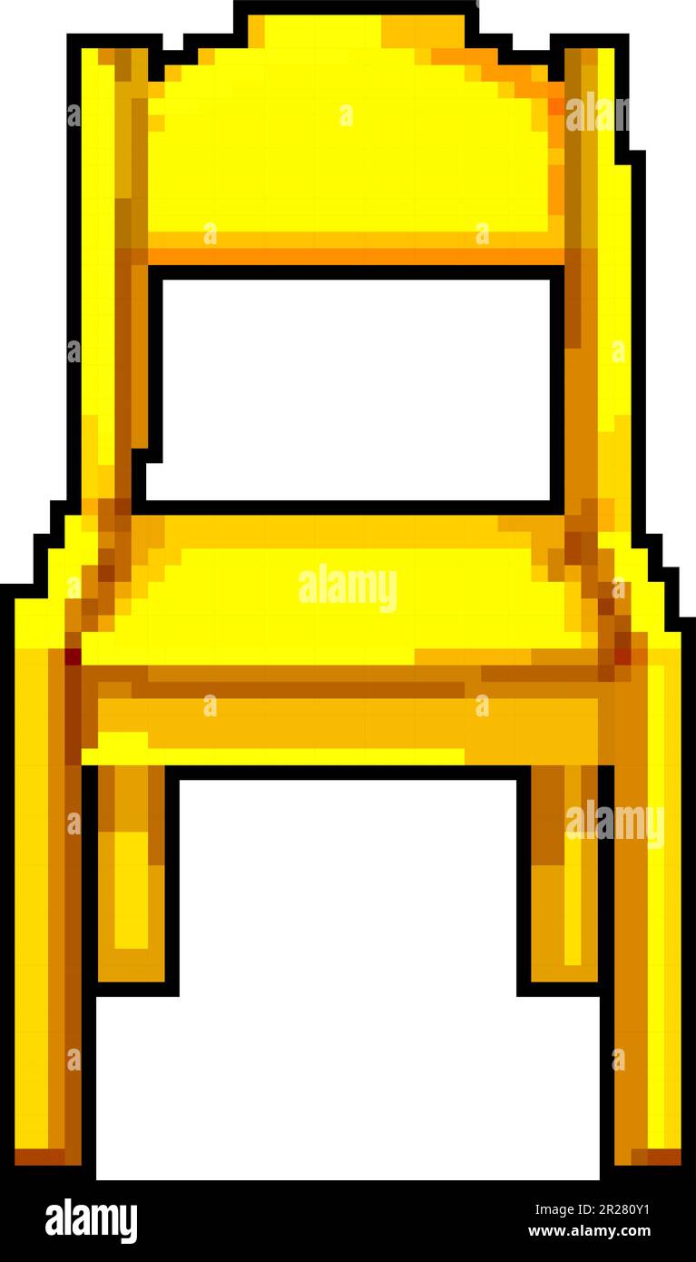 home kid chair game pixel art vector illustration Stock Vector Image ...