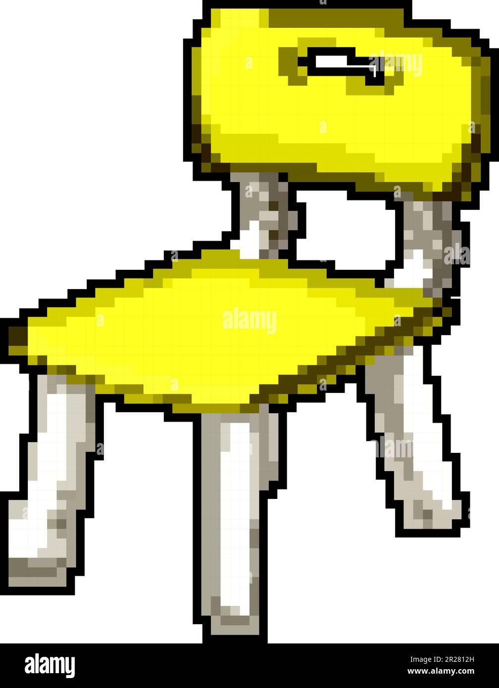 room kid chair game pixel art vector illustration Stock Vector Image ...