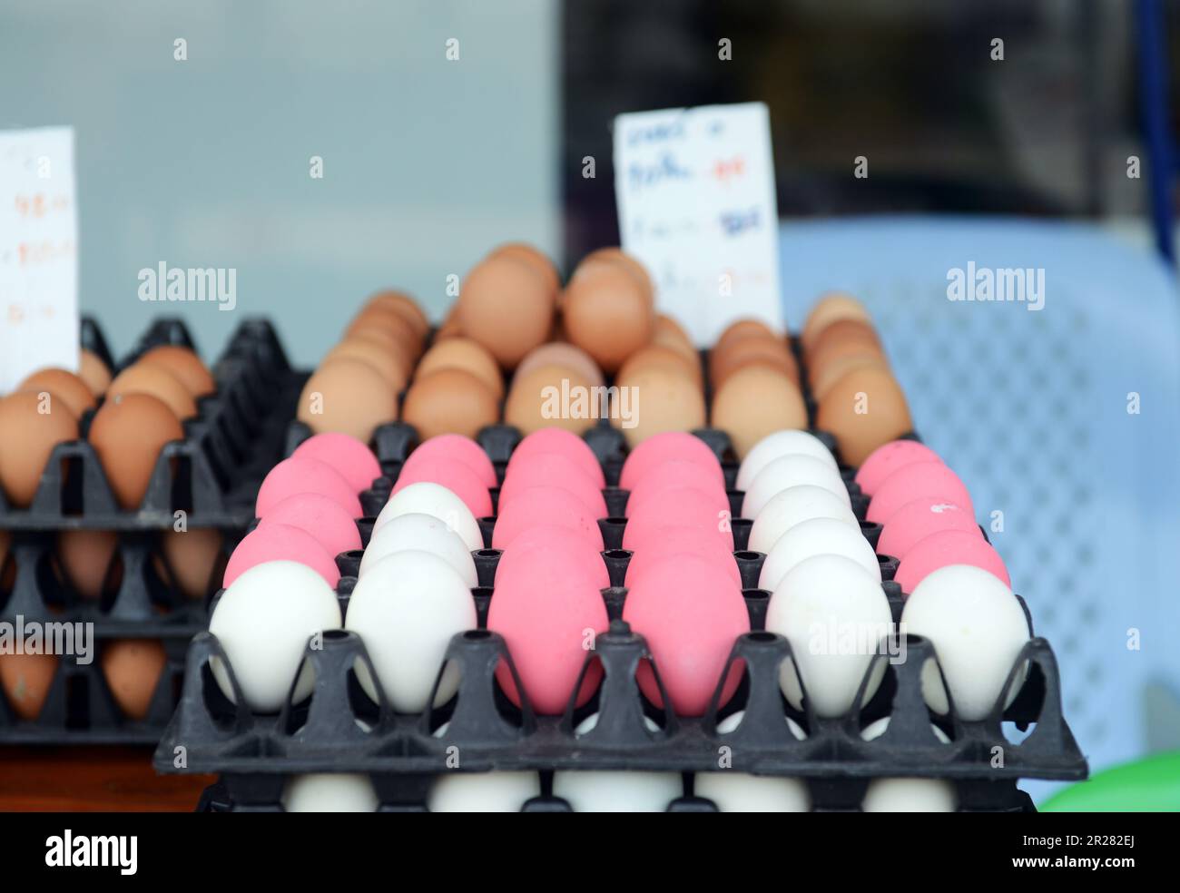 Thai eggs on sale  in Bangkok, Thailand Stock Photo
