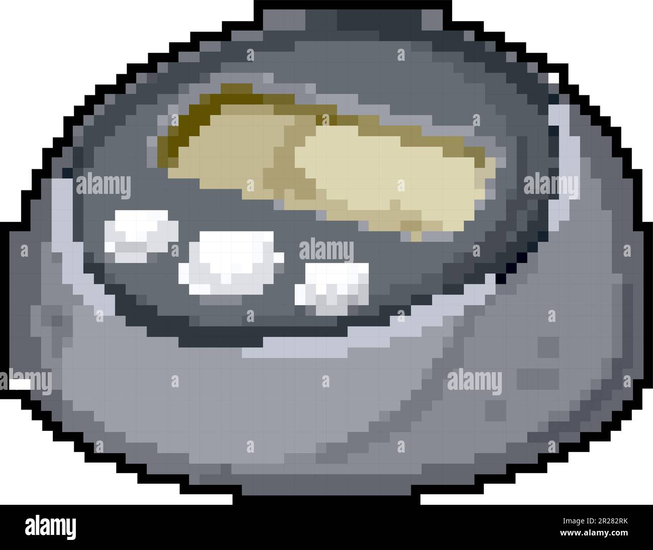 food kitchen timer clock game pixel art vector illustration Stock