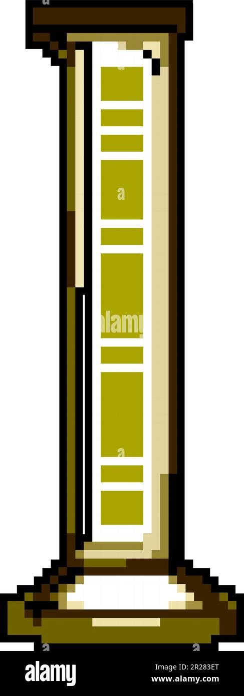 science laboratory glassware game pixel art vector illustration Stock ...