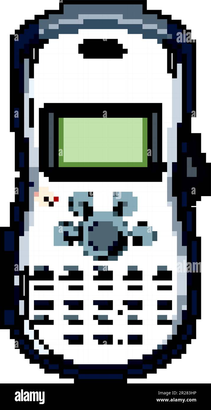 adhesive label printer game pixel art vector illustration Stock Vector