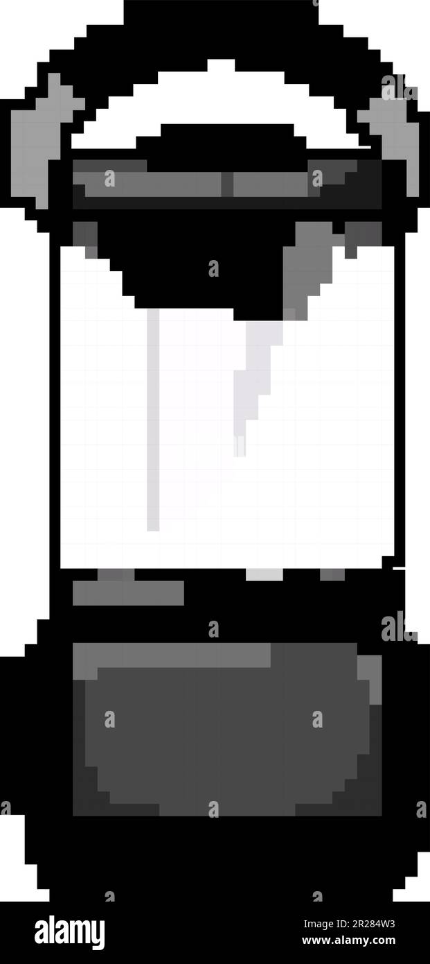 old kerosene lamp game pixel art vector illustration Stock Vector Image &  Art - Alamy