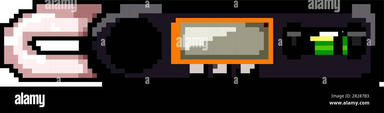 spirit level tool game pixel art vector illustration Stock Vector Image ...