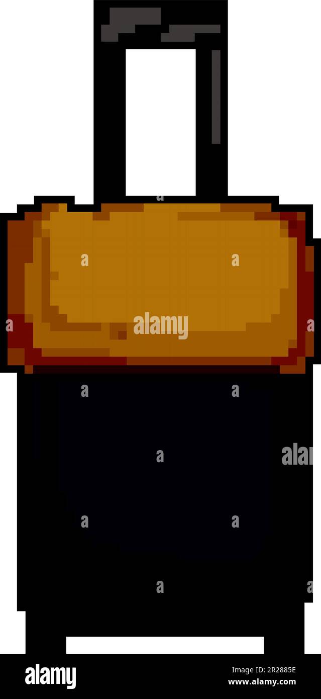 trip luggage bag game pixel art vector illustration Stock Vector Image