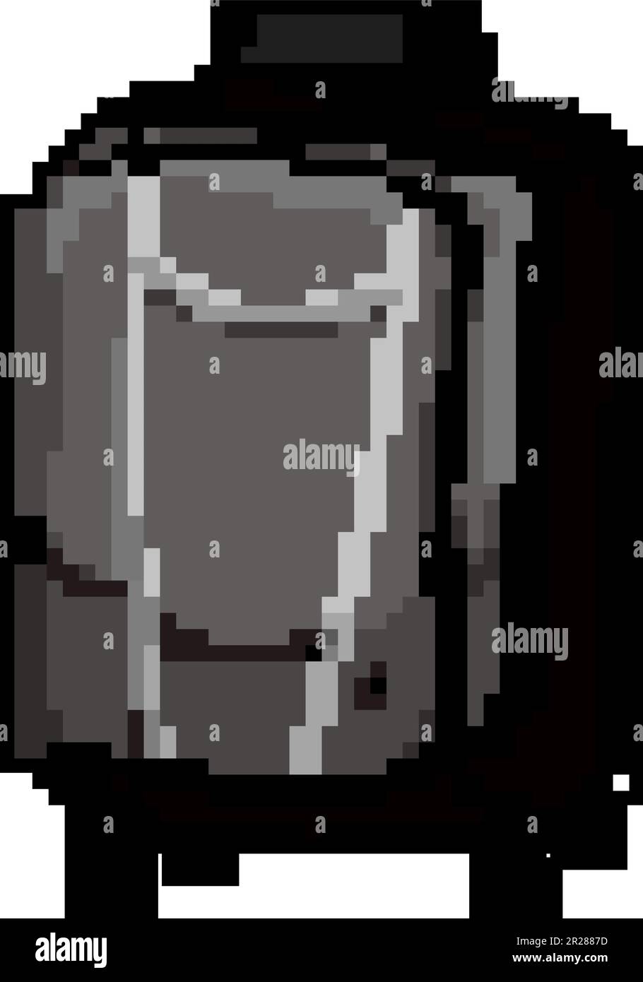 summer luggage bag game pixel art vector illustration Stock Vector