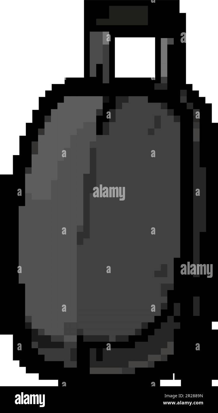 tourist luggage bag game pixel art vector illustration Stock Vector