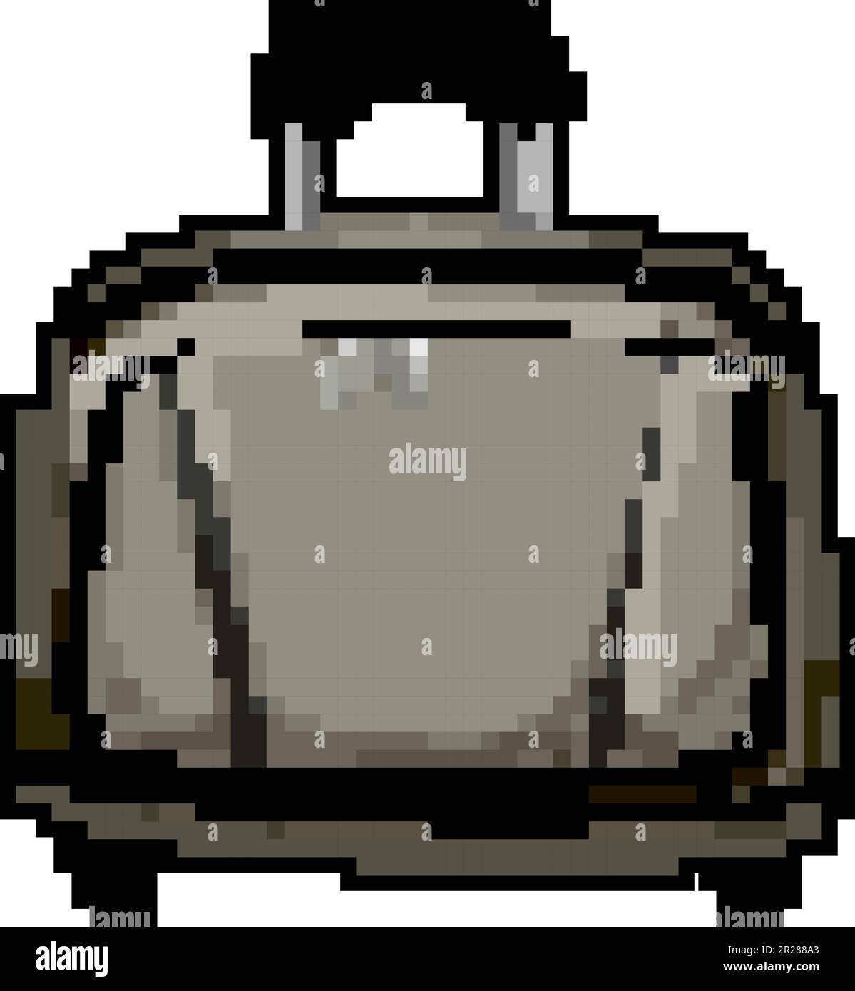 journey luggage bag game pixel art vector illustration Stock Vector