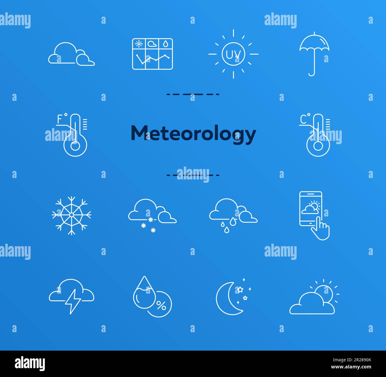 Meteorology line icon set Stock Vector Image & Art - Alamy