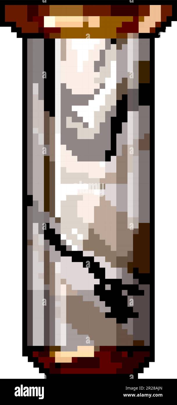 room marble vase game pixel art vector illustration Stock Vector