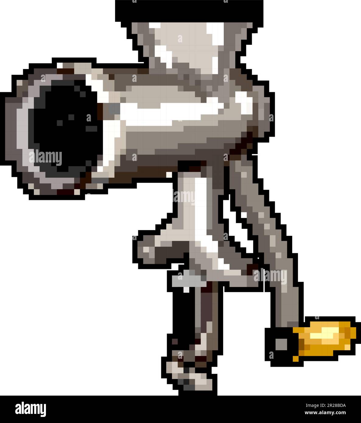 food meat grinder game pixel art vector illustration Stock Vector Image