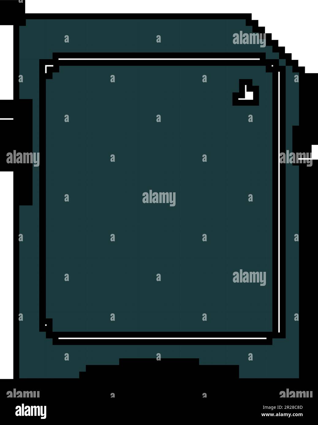 black memory card game pixel art vector illustration Stock Vector