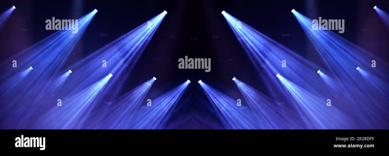 Background of stage lights glowing at live concert Stock Photo