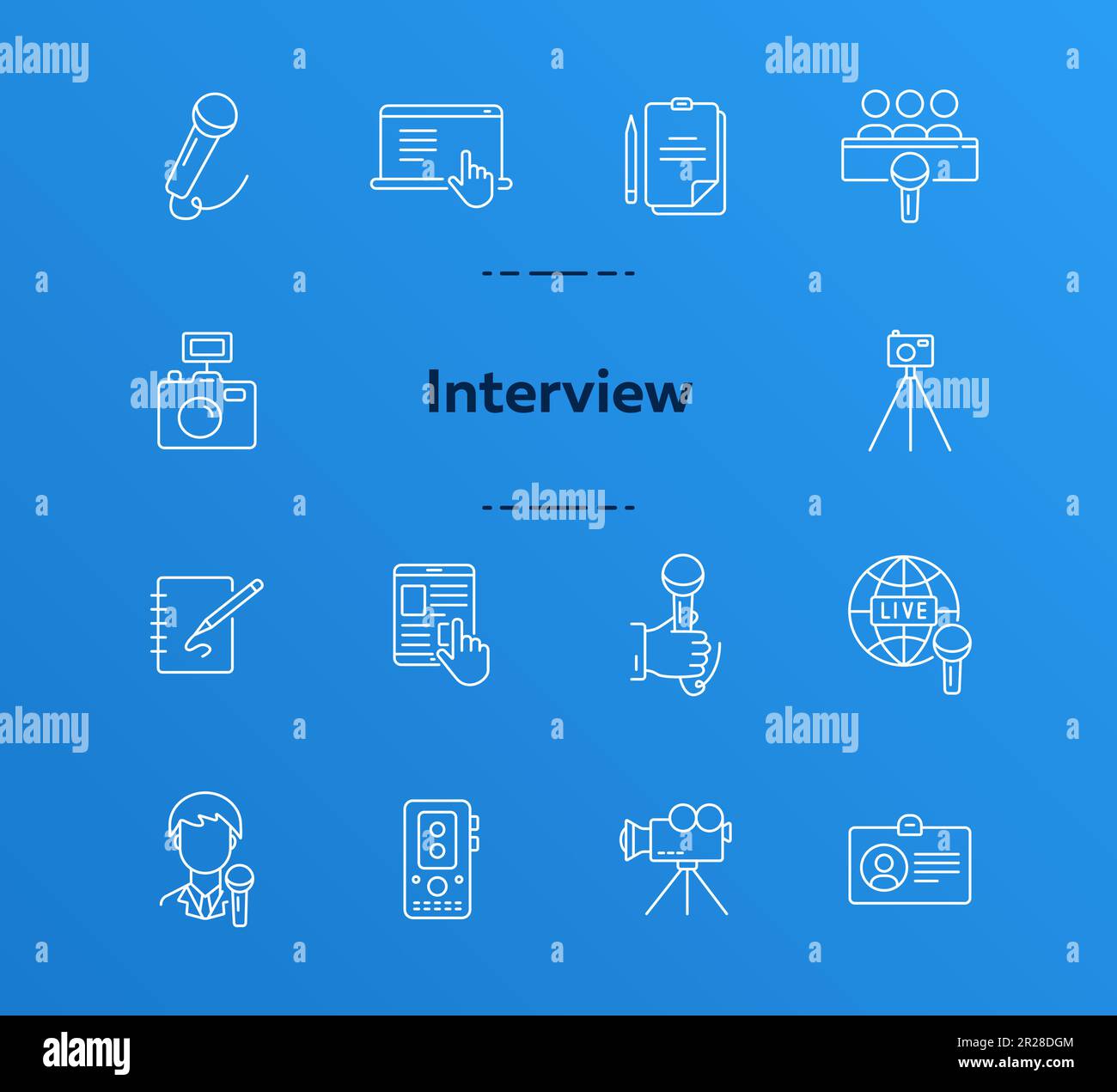 Journalist interview notepad Stock Vector Images - Alamy