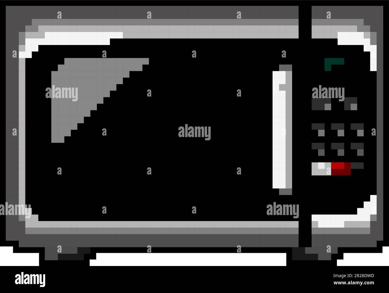 technology microwave oven game pixel art vector illustration Stock