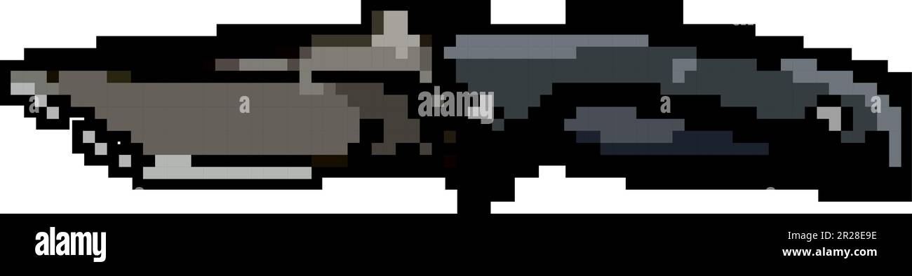 Pixel art knife 8 bit game icon Stock Illustration