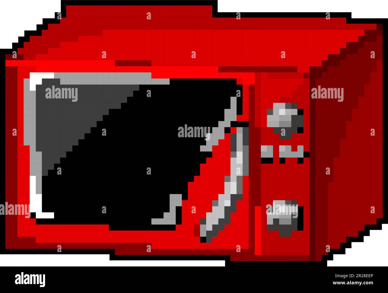 appliance microwave oven game pixel art vector illustration Stock