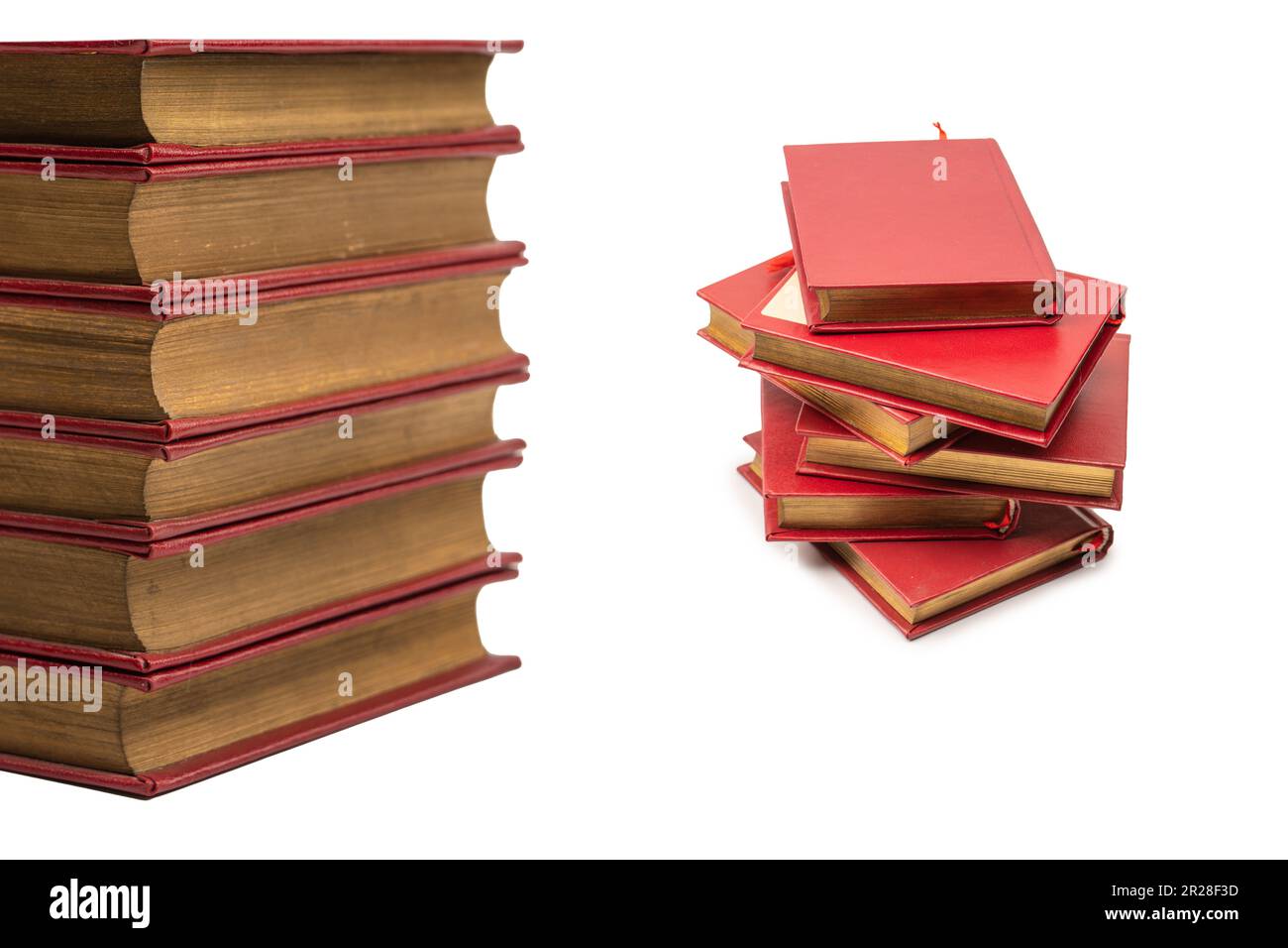 Old books isolated on a white background Stock Photo - Alamy