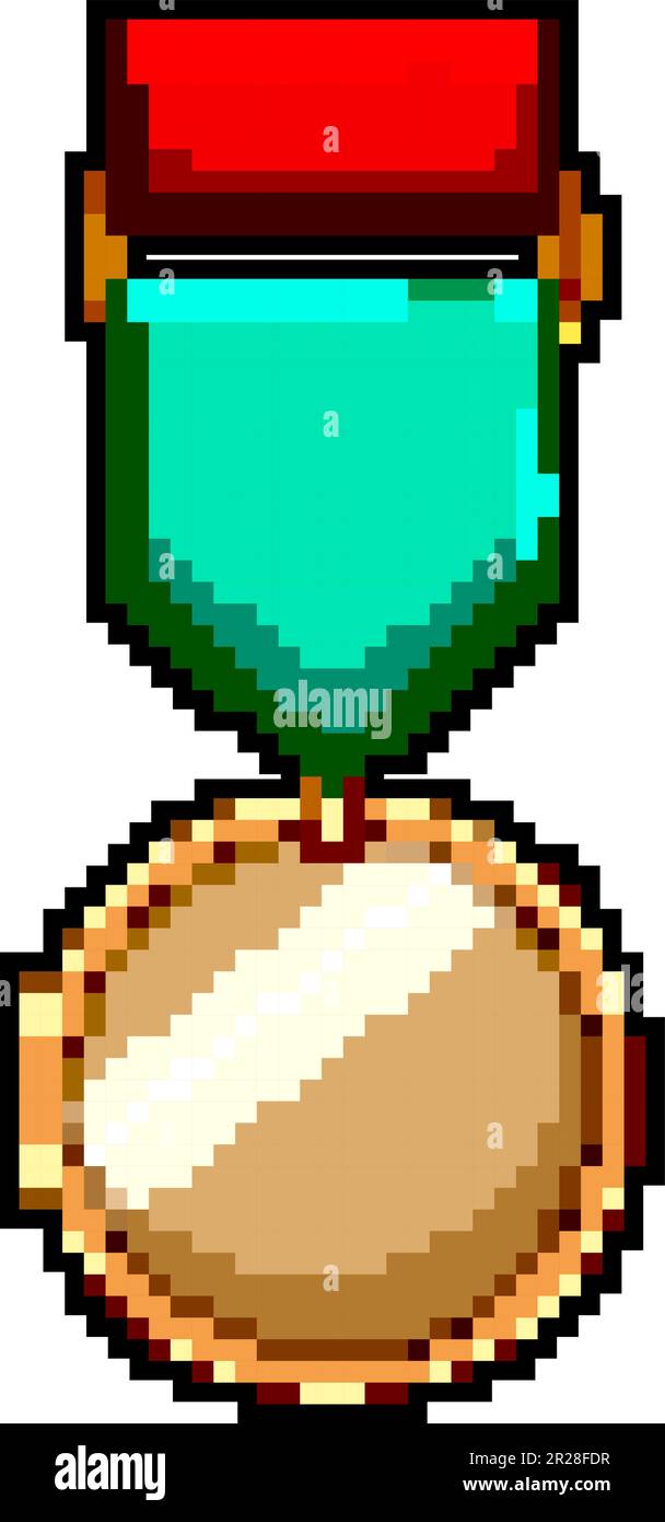 soldier military medal game pixel art vector illustration Stock Vector ...